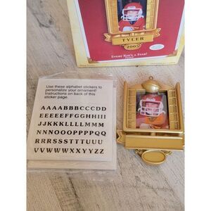 Hallmark football 2005 every kid's a star! ornament photo holder Xmas